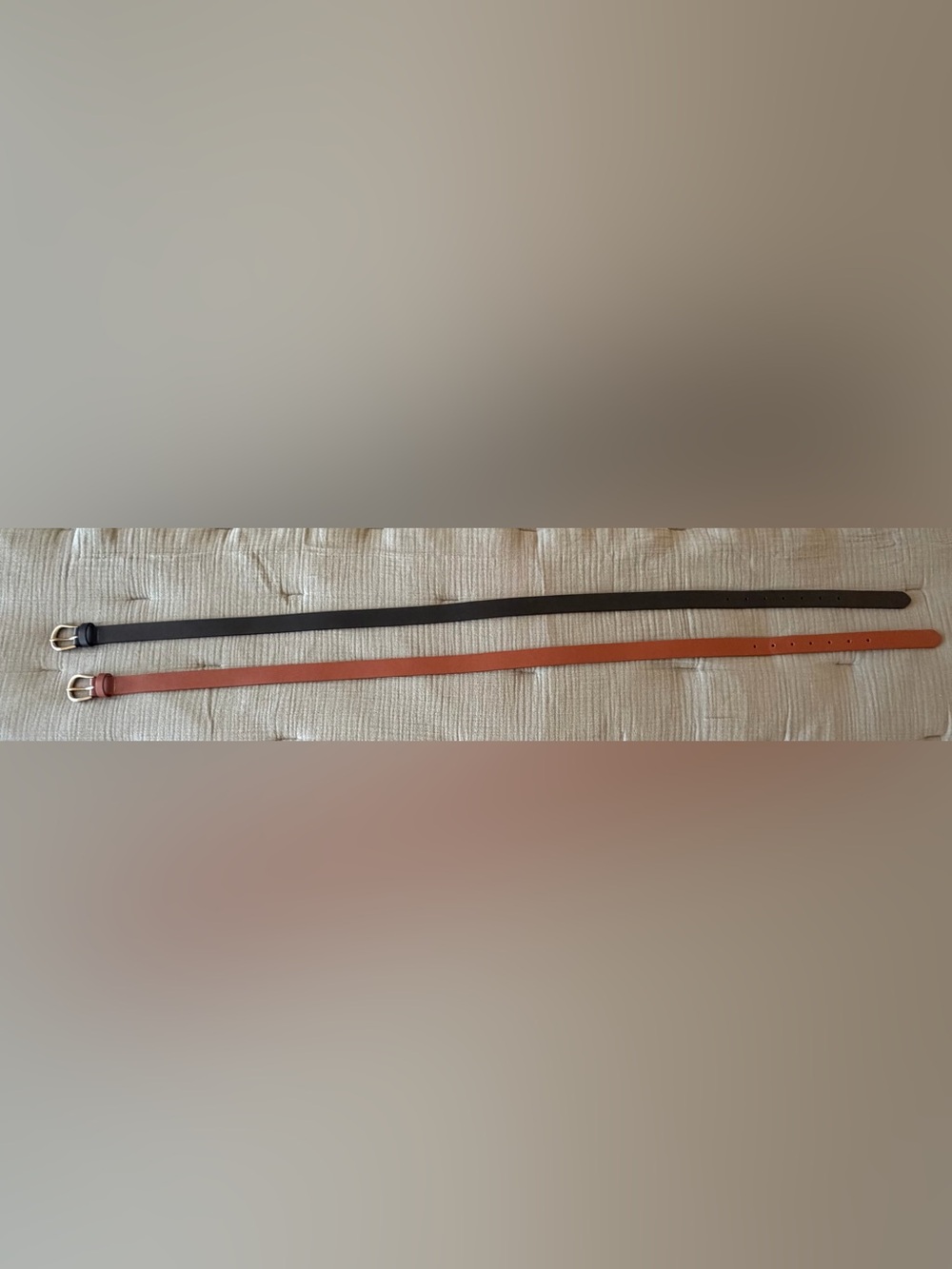 LOFT Belts Set of 2; Tan and Black; Ladies 44” length - Picture 4 of 8